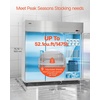 image:imageVEVOR Commercial Refrigerator and Freezer Combo 48 W 32 CuFt Stainless Steel Upright RefrigeratorFreezer with Double Doors AutoDefrost 6 Adjustable Shelves UL Certified72W 52 Cuft Three DoorsFreezer