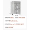 image:imageVEVOR Commercial Refrigerator and Freezer Combo 48 W 32 CuFt Stainless Steel Upright RefrigeratorFreezer with Double Doors AutoDefrost 6 Adjustable Shelves UL Certified48W 32 Cuft 4 DoorsRefrigerator