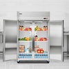 image:imageVEVOR Commercial Refrigerator and Freezer Combo 48 W 32 CuFt Stainless Steel Upright RefrigeratorFreezer with Double Doors AutoDefrost 6 Adjustable Shelves UL Certified48W 33 Cuft Double DoorsRefrigerator