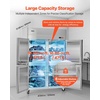 image:imageVEVOR Commercial Refrigerator and Freezer Combo 48 W 32 CuFt Stainless Steel Upright RefrigeratorFreezer with Double Doors AutoDefrost 6 Adjustable Shelves UL Certified48W 33 Cuft 4 DoorsFreezer