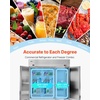 image:imageVEVOR Commercial Refrigerator and Freezer Combo 48 W 32 CuFt Stainless Steel Upright RefrigeratorFreezer with Double Doors AutoDefrost 6 Adjustable Shelves UL Certified72W 51 Cuft Three DoorsCombo