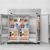 image:imageVEVOR Commercial Refrigerator and Freezer Combo 48 W 32 CuFt Stainless Steel Upright RefrigeratorFreezer with Double Doors AutoDefrost 6 Adjustable Shelves UL Certified72W 51 Cuft Three DoorsCombo
