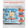 image:imageVEVOR Commercial Refrigerator and Freezer Combo 48 W 32 CuFt Stainless Steel Upright RefrigeratorFreezer with Double Doors AutoDefrost 6 Adjustable Shelves UL Certified72W 51 Cuft Three DoorsCombo