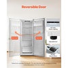 image:imageVEVOR Convertible FreezerRefrigerator 11 CuFt Frost Free Upright Freezer with Temp Control Panel Reversible Door Adjustable Glass Shelves and LED Standing Fridge for Kitchen Office Garage11 CuFt