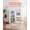 image:imageVEVOR Convertible FreezerRefrigerator 14 CuFt Frost Free Upright Freezer with Temp Control Panel Door Open too Long Alarm Adjustable Shelves and LED Standing Fridge for Kitchen Office Garage14 CuFt