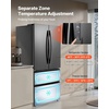 image:imageVEVOR Convertible FreezerRefrigerator 14 CuFt Frost Free Upright Freezer with Temp Control Panel Door Open too Long Alarm Adjustable Shelves and LED Standing Fridge for Kitchen Office Garage189 CuFt