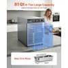 image:imageVEVOR Electric Hot Box Food Warmer 8Tier Commercial Warming Cabinet with Water Tray SingleDoor and Adjustable Shelves Stainless Steel Food Warmer Cabinet for Restaurant Kitchen Pizza Chicken4 Tier