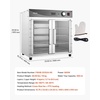 image:imageVEVOR Electric Hot Box Food Warmer 8Tier Commercial Warming Cabinet with Water Tray SingleDoor and Adjustable Shelves Stainless Steel Food Warmer Cabinet for Restaurant Kitchen Pizza Chicken4 Tier2 Transparent Doors