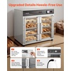 image:imageVEVOR Electric Hot Box Food Warmer 8Tier Commercial Warming Cabinet with Water Tray SingleDoor and Adjustable Shelves Stainless Steel Food Warmer Cabinet for Restaurant Kitchen Pizza Chicken4 Tier2 Transparent Doors