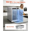 image:imageVEVOR Electric Hot Box Food Warmer 8Tier Commercial Warming Cabinet with Water Tray SingleDoor and Adjustable Shelves Stainless Steel Food Warmer Cabinet for Restaurant Kitchen Pizza Chicken5 TierTransparent Door
