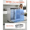 image:imageVEVOR Electric Hot Box Food Warmer 8Tier Commercial Warming Cabinet with Water Tray SingleDoor and Adjustable Shelves Stainless Steel Food Warmer Cabinet for Restaurant Kitchen Pizza Chicken5 Tier2 Transparent Doors