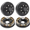 image:imageVEVOR Electric Trailer Brake Assembly 12 x 2 1 Pair SelfAdjusting Electric Brakes Kit for 7000 lbs Axle 5Hole Mounting Backing Plates for Braking System Part Replacement 1 Right  1 Left2 Brakes  2 Brake Drums