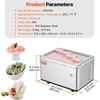 image:imageVEVOR Fried Ice Cream Machine 126 x 85 120W StirFried Ice Cream Roll Maker with Compressor and 2 Scrapers for Making Dessert Rolls Frozen Yogurt120W
