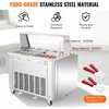 image:imageVEVOR Fried Ice Cream Roll Machine Stainless Steel Commercial Rolled Ice Cream Maker with Compressor and 4 Scrapers2Pcs 177 x 177 Square StirFried Ice Cream Pans for Frozen YogurtIce Cream1750Wdouble pans