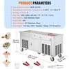 image:imageVEVOR Fried Ice Cream Roll Machine Stainless Steel Commercial Rolled Ice Cream Maker with Compressor and 4 Scrapers2Pcs 177 x 177 Square StirFried Ice Cream Pans for Frozen YogurtIce Cream2100Wdouble pans
