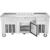 image:imageVEVOR Fried Ice Cream Roll Machine Stainless Steel Commercial Rolled Ice Cream Maker with Compressor and 4 Scrapers2Pcs 177 x 177 Square StirFried Ice Cream Pans for Frozen YogurtIce Cream2100Wdouble pans