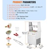 image:imageVEVOR Fried Ice Cream Roll Machine Stainless Steel Commercial Rolled Ice Cream Maker with Compressor and 4 Scrapers2Pcs 177 x 177 Square StirFried Ice Cream Pans for Frozen YogurtIce Cream840Wsingle pan