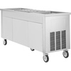 image:imageVEVOR Fried Ice Cream Roll Machine Stainless Steel Commercial Rolled Ice Cream Maker with Compressor and 4 Scrapers2Pcs 177 x 177 Square StirFried Ice Cream Pans for Frozen YogurtIce Cream2100Wdouble pans