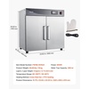 image:imageVEVOR Hot Box Food Warmer 4Tier Concession Warmer with Water Tray 4 Pans DoubleDoor and Adjustable Shelves Stainless Steel Food Warmer Cabinet Ideal for Storing Pizza Chicken Restaurant