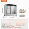 image:imageVEVOR Hot Box Food Warmer 4Tier Concession Warmer with Water Tray 4 Pans Glass Doubledoor and Adjustable Shelves Stainless Steel Food Warmer Cabinet Ideal for Storing Pizza Chicken Restaurant