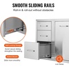 image:imageVEVOR Outdoor Kitchen Door Drawer Combo 295W x 226H x 217D Access DoorTriple Drawers with Propane Drawer and Adjustable Garbage Ring Perfect for BBQ Island Patio Grill Station