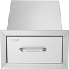 image:imageVEVOR Outdoor Kitchen Drawers 13 W x 205 H x 21 D Flush Mount Double BBQ Access Drawers with Stainless Steel Handle BBQ Island for Outdoor Kitchens or Patio Grill Station14W x 85H x 23D Inch