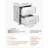 image:imageVEVOR Outdoor Kitchen Drawers 13 W x 205 H x 21 D Flush Mount Double BBQ Access Drawers with Stainless Steel Handle BBQ Island for Outdoor Kitchens or Patio Grill Station178W x 202H x 122D Inch