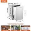 image:imageVEVOR Outdoor Kitchen Drawers 13 W x 205 H x 21 D Flush Mount Double BBQ Access Drawers with Stainless Steel Handle BBQ Island for Outdoor Kitchens or Patio Grill StationBinGas 16W x 22H x 16 D Inch