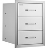 image:imageVEVOR Outdoor Kitchen Drawers 13 W x 205 H x 21 D Flush Mount Double BBQ Access Drawers with Stainless Steel Handle BBQ Island for Outdoor Kitchens or Patio Grill Station16W x 215H x 18D Inch