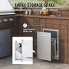 image:imageVEVOR Outdoor Kitchen Drawers 13 W x 205 H x 21 D Flush Mount Double BBQ Access Drawers with Stainless Steel Handle BBQ Island for Outdoor Kitchens or Patio Grill StationBinGas 16W x 22H x 16 D Inch