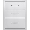 image:imageVEVOR Outdoor Kitchen Drawers 13 W x 205 H x 21 D Flush Mount Double BBQ Access Drawers with Stainless Steel Handle BBQ Island for Outdoor Kitchens or Patio Grill Station1811W x 2323H x 2323D Inch