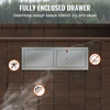 image:imageVEVOR Outdoor Kitchen Drawers 13 W x 205 H x 21 D Flush Mount Double BBQ Access Drawers with Stainless Steel Handle BBQ Island for Outdoor Kitchens or Patio Grill Station30W x 10H x 20D Inch