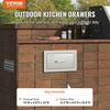 image:imageVEVOR Outdoor Kitchen Drawers 13 W x 205 H x 21 D Flush Mount Double BBQ Access Drawers with Stainless Steel Handle BBQ Island for Outdoor Kitchens or Patio Grill Station14W x 85H x 23D Inch