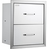 image:imageVEVOR Outdoor Kitchen Drawers 13 W x 205 H x 21 D Flush Mount Double BBQ Access Drawers with Stainless Steel Handle BBQ Island for Outdoor Kitchens or Patio Grill Station178W x 202H x 122D Inch