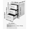image:imageVEVOR Outdoor Kitchen Drawers 13 W x 205 H x 21 D Flush Mount Double BBQ Access Drawers with Stainless Steel Handle BBQ Island for Outdoor Kitchens or Patio Grill Station16W x 215H x 18D Inch