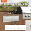 image:imageVEVOR Outdoor Kitchen Drawers 13 W x 205 H x 21 D Flush Mount Double BBQ Access Drawers with Stainless Steel Handle BBQ Island for Outdoor Kitchens or Patio Grill Station30W x 10H x 20D Inch