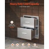 image:imageVEVOR Outdoor Kitchen Drawers 13 W x 205 H x 21 D Flush Mount Double BBQ Access Drawers with Stainless Steel Handle BBQ Island for Outdoor Kitchens or Patio Grill Station178W x 202H x 122D Inch