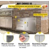 image:imageVEVOR Outdoor Kitchen Drawers 13 W x 205 H x 21 D Flush Mount Double BBQ Access Drawers with Stainless Steel Handle BBQ Island for Outdoor Kitchens or Patio Grill StationDrawerDoor 325W x 22H x 205D Inch