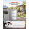 image:imageVEVOR Outdoor Kitchen Drawers 13 W x 205 H x 21 D Flush Mount Double BBQ Access Drawers with Stainless Steel Handle BBQ Island for Outdoor Kitchens or Patio Grill Station147W x 254H x 187D Inch