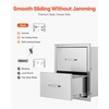 image:imageVEVOR Outdoor Kitchen Drawers 13 W x 205 H x 21 D Flush Mount Double BBQ Access Drawers with Stainless Steel Handle BBQ Island for Outdoor Kitchens or Patio Grill Station178W x 202H x 122D Inch