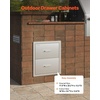image:imageVEVOR Outdoor Kitchen Drawers 13 W x 205 H x 21 D Flush Mount Double BBQ Access Drawers with Stainless Steel Handle BBQ Island for Outdoor Kitchens or Patio Grill Station178W x 202H x 122D Inch
