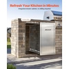 image:imageVEVOR Outdoor Kitchen Drawers 13 W x 205 H x 21 D Flush Mount Double BBQ Access Drawers with Stainless Steel Handle BBQ Island for Outdoor Kitchens or Patio Grill Station1969 W x 1358 L x 2579 H
