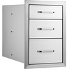 image:imageVEVOR Outdoor Kitchen Drawers 13 W x 205 H x 21 D Flush Mount Double BBQ Access Drawers with Stainless Steel Handle BBQ Island for Outdoor Kitchens or Patio Grill Station14W x 203H x 23D Inch