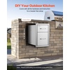 image:imageVEVOR Outdoor Kitchen Drawers 13 W x 205 H x 21 D Flush Mount Double BBQ Access Drawers with Stainless Steel Handle BBQ Island for Outdoor Kitchens or Patio Grill Station13W x 205H x 21D Inch