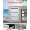 image:imageVEVOR Outdoor Kitchen Drawers 13 W x 205 H x 21 D Flush Mount Double BBQ Access Drawers with Stainless Steel Handle BBQ Island for Outdoor Kitchens or Patio Grill Station147W x 254H x 187D Inch