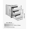 image:imageVEVOR Outdoor Kitchen Drawers 13 W x 205 H x 21 D Flush Mount Double BBQ Access Drawers with Stainless Steel Handle BBQ Island for Outdoor Kitchens or Patio Grill Station18W x 2323H x 2323D Inch