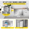image:imageVEVOR Outdoor Kitchen Drawers 13 W x 205 H x 21 D Flush Mount Double BBQ Access Drawers with Stainless Steel Handle BBQ Island for Outdoor Kitchens or Patio Grill StationDrawerDoor 325W x 22H x 205D Inch