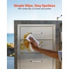 image:imageVEVOR Outdoor Kitchen Drawers 13 W x 205 H x 21 D Flush Mount Double BBQ Access Drawers with Stainless Steel Handle BBQ Island for Outdoor Kitchens or Patio Grill Station1811W x 2323H x 2323D Inch