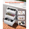 image:imageVEVOR Outdoor Kitchen Drawers 13 W x 205 H x 21 D Flush Mount Double BBQ Access Drawers with Stainless Steel Handle BBQ Island for Outdoor Kitchens or Patio Grill Station1811W x 2323H x 2323D Inch