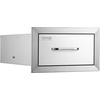 image:imageVEVOR Outdoor Kitchen Drawers 13 W x 205 H x 21 D Flush Mount Double BBQ Access Drawers with Stainless Steel Handle BBQ Island for Outdoor Kitchens or Patio Grill Station14W x 85H x 23D Inch
